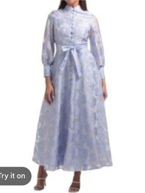 dalia macphee long sleeve border print floral maxi dress Dalia Macphee | Dresses | Dalia Macphee Long Sleeve Floral Border Print V Neck Maxi Dress